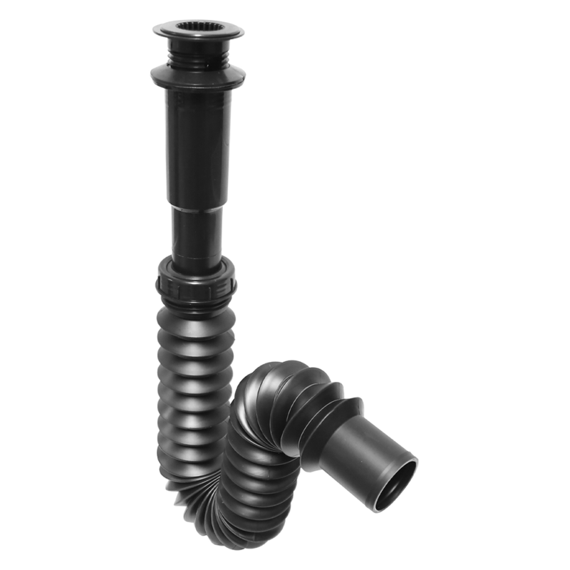Céspol tipo P color negro c/atrapatodo y ext .55c Fleximatic